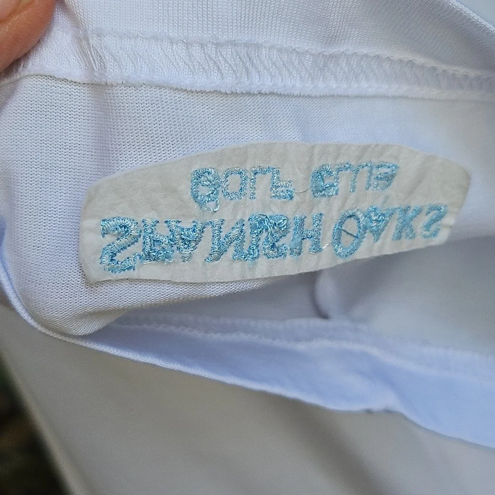 Travis Mathew Tropical Golf Polo Shirt Size XL White Cotton Blend Spanish Oaks - Picture 5 of 9